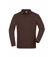 James & Nicholson Poloshirt langarm Herren JN866 Gr. XL brown