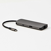 USB 3.1 Type-C Stacja dokująca szara, All New, HDMI, RJ45, microSD, USB C (PD), 2x USB3.0