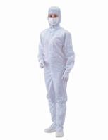 ASPURE Overall for cleanroom, white, polyester,front zip, size XL