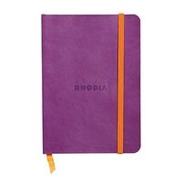 RHODIA 117310C - CARNET SOUPLE VIOLET - A6 - LIGNÉ - 144 PAGES - PAPIER CLAIREFONTAINE IVOIRE 90 G/M² - MARQUE-PAGE, FERMETURE É