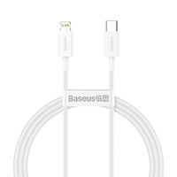 DATA CABLE BASEUS USB-C FOR LIGHTNING 1M WHITE CATLYS-A02