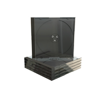 MediaRange BOX22 funda para discos ópticos Caja transparente para CD 1 discos Negro, Transparente