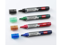 Nobo Liquid Ink Drywipe Markers Assorted Blister (4)