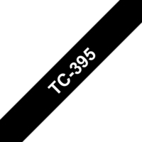 Brother TC-395 nastro per etichettatrice Bianco su nero