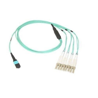 DELL 470-ABPE kabel optyczny 3 m MTP 4x LC OM4 Kolor Aqua