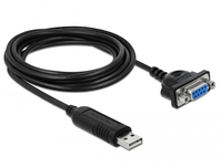 DeLOCK 66281 seriële kabel Zwart 1,8 m RS-232 USB Type-A