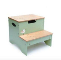 Tender Leaf Toys Forest Steps Trittbrett für Kinder Indoor Holz Grün, Holz