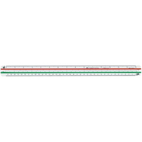 Faber-Castell 176531 cirterio Scale ruler De plástico Verde, Rojo, Blanco 30 cm 1 pieza(s)
