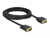 DeLOCK 86750 video kabel adapter 3 m DVI VGA (D-Sub) Zwart