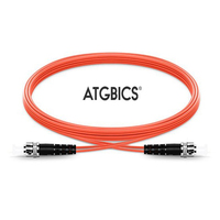 ATGBICS ST-ST OM2, Fibre Optic Cable, Multimode, Duplex, Orange, 4m
