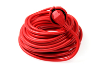 AS Schwabe Extension cables for indoor use, red power extension 25 m 1 AC outlet(s)