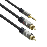 ACT AC3607 Audio-Kabel 5 m 2 x RCA 3.5mm Schwarz