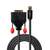 Lindy 0.5m Mini DisplayPort to DVI Cable, Black