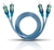 OEHLBACH NF SET ICE BLUE, 0.50m audio kabel 0,5 m 2 x RCA Blauw