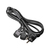 Akyga AK-PC-04A kabel zasilające Czarny 1,8 m CEE7/7 Panel 2 x C13