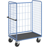 Chariot à tablettes à trois côtés grillagés