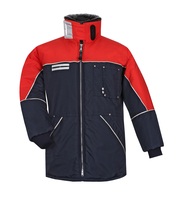 Jacke Comfort - Chillroom, Damen, Kälteschutzjacke, mäßige Kälte, 0 - 10°C, Navy-Rot, Gr.36/38