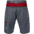Fristads Shorts Fusion 2562 STFP, Gr. 52, Grau/Rot, 65% Polyester, 35% Baumwolle, 260 g/m²