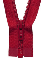 Nylon Open End Zip: 71cm: Red