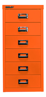 Bisley MultiDrawer™, 29er Serie, DIN A4, 6 Schubladen, Farbe orange