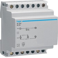 Sicherheitstrafo 12V/3,33Ao.24V/1,67A ST314