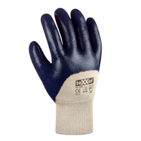 teXXor Nitril-Handschuhe 2309_7 Gr.7 3/4 beschichtet, beige/blau