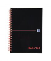 Black n' Red Ruled Perforated Wirebound Hardback Notebook A5 (Pack of 5)