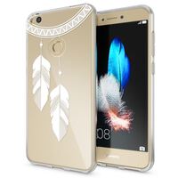 NALIA Case compatible with Huawei P8 Lite 2017, Pattern Design Smart-Phone Cover, Ultra-Thin Silicone Back Protector Soft Skin, Slim-Fit Crystal Shock-Proof Bumper Etui Chain Fe...