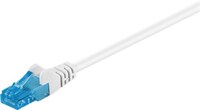 CAT 6A Patchkabel, U/UTP, weiß, 10 m - Kupferleiter (CU), LSZH