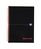 Black n Red A5 Wirebound Hard Cover Notebook Ruled 140 Pages Black/Red (Pack 5)