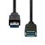 USB 3.2 Gen1 Extension Cable Black 5M USB kábelek