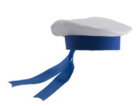 béret de marin blanc & bandeau bleu enfant