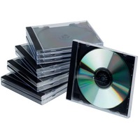 CD-Hülle Jewel Case, 10 Stück, schwarz/transparent Q-CONNECT KF02209
