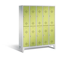 CLASSIC cloakroom locker with feet, double tier