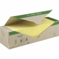 Haftnotiz Recycling Notes 76x76mm 100 Blatt gelb VE=24 Blöcke