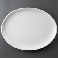 Athena Hotelware Oval Coupe Plates White Porcelain 305 x 241mm 12 x 9 1/2" 6 pc