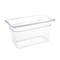 Vogue 1/4 Gastronorm Container Made of Clear Polycarbonate - 3.7L