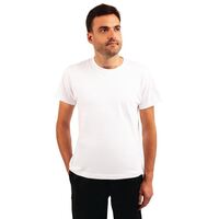 Nisbets Unisex Chef T-Shirt in White - Cotton with Twin Needle Stitching - 3XL