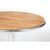 Bolero Round Table with Ash Wood Top and Aluminium Base - 720X600mm