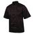 Whites Unisex Vegas Chef Jacket in Black - Polycotton with Short Sleeves - M