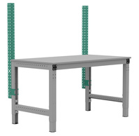 Anbau-Aufbausäulen für MULTIPLAN Anbautische, Nutzhöhe 720 mm, in Graugrün HF 0001 | AZK1225.0001