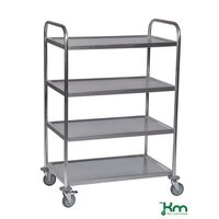 Kongamek stainless steel shelf trolleys - 4 Tier
