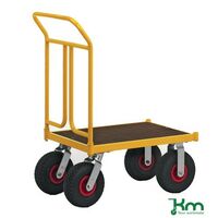 Kongamek heavy duty platform trucks - 700mm platform, pneumatic tyres