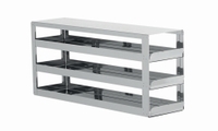 Racks avec tiroirs pour congélateurs armoires acier inoxydable pour boîtes de 75 mm de hauteur