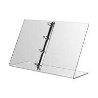 Menu Card Holder / L-Display with Ring Binder / Freestanding Tabletop Display for A4 Information Sheets