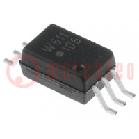 Optoacoplador; SMD; Ch: 1; OUT: colector abierto; 5kV; 10Mbps; SO6