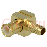 Plug; MCX; male; angled 90°; 50Ω; RG174,RG188,RG316; for cable