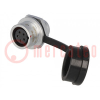 Socket; SF12; female; PIN: 5; IP67; 5A; soldering; 180V; 0.75mm2