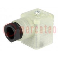 Connector: valve connector; plug; form A; 18mm; female; PIN: 3; PG11