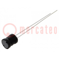 Inductor: wire; THT; 220uH; 430mA; 830mΩ; ±10%; Ø7.2x8.5mm; vertical